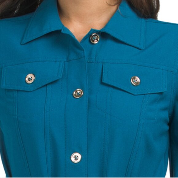 NANETTE LEPORE Button Front Long Sleeve Mini Dress - Picture 3 of 3